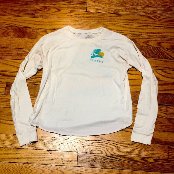 O’Neill Long Sleeve Women’s Tee. Ivory / Multicolor. Size XS. - Picture 1 of 3